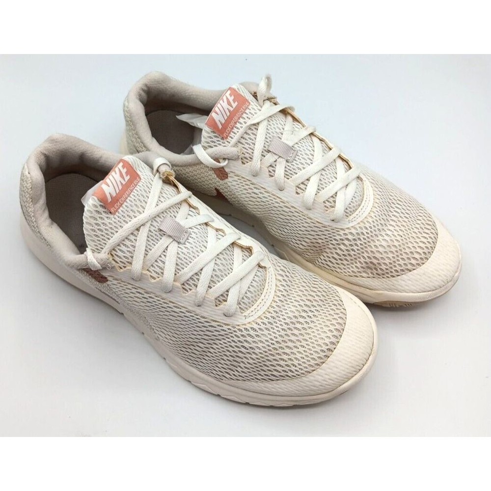 Nike Flex Experience RN 6 Womens Size 11 Running Shoes Sneakers White Rose‎ Gold